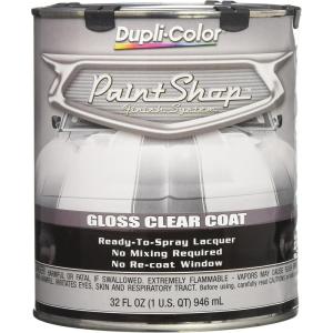 imageDupliColor BSP200 Paint Shop Finish System Base Coat  Jet Black  32 oz Automotive PaintGloss Clear