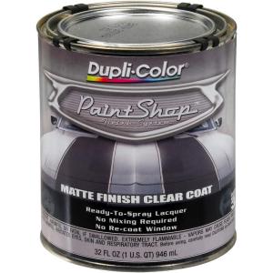 imageDupliColor BSP200 Paint Shop Finish System Base Coat  Jet Black  32 oz Automotive PaintMatte Clear