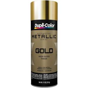 imageDupliColor ECS101007 Instant Enamel Metallic Automotive Paint  Chrome Spray Paint  11 oz Aerosol CanGold