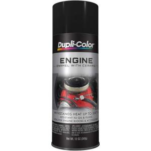 imageDupliColor EDE162107 Engine Enamel with Ceramic Old Ford Blue 12 ozGMChrysler Low Gloss Black